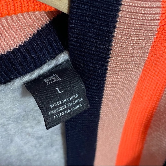 SCOTCH & SODA Lambwool Striped Long Cardigan Gray Orange - Picture 10 of 11